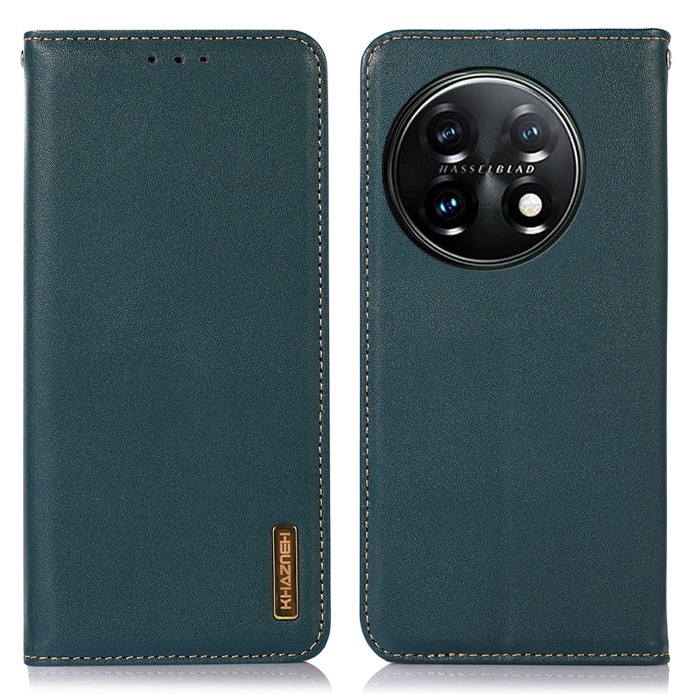KHAZNEH Anti-drop Phone Cover For OnePlus 11 5G Genuine Cowhide Leather Nappa Texture Stand Wallet Protective Phone Case KHAZNEH Anti-drop Phone Cover For OnePlus 11 5G Genuine Cowhide Leather Nappa Texture Stand Wallet Protective Phone Case